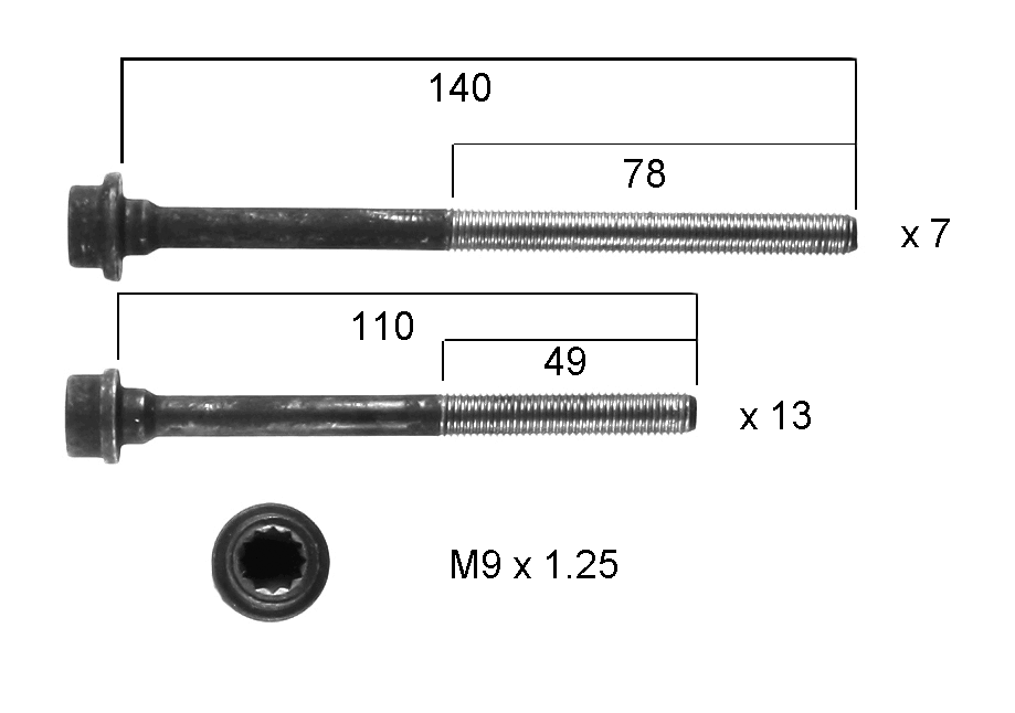 HEAD BOLT SET VW BHK-PERMASEAL-Autoignite NZ